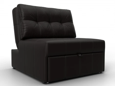 Кресло-кровать Лига-107 (80) (ЛДСП,Брус,Фанера,Экокожа/Коричневый) Лига Диванов 134942