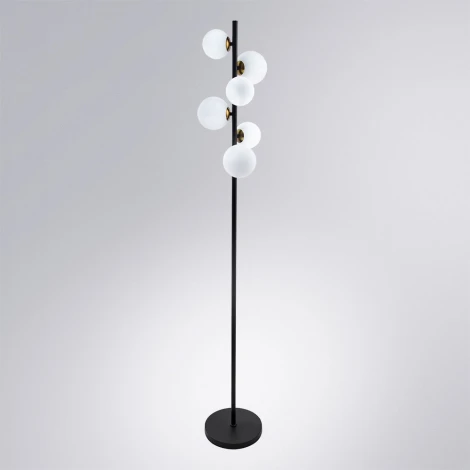 Торшер Arte Lamp Gemini A2243PN-6BK (220V, выключатель, шарики)