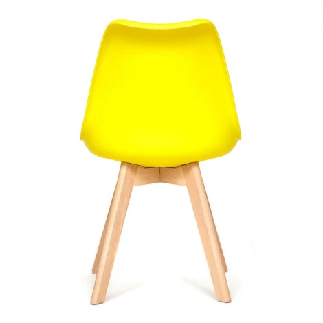 Стул TULIP (mod. 73) желтый (дерево/пластик/ПУ)