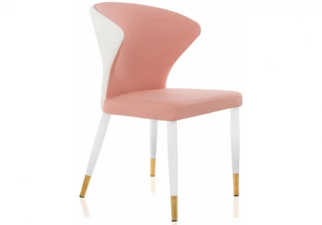 Обеденный стул на металлокаркасе Woodville Darcy white / pink 11779
