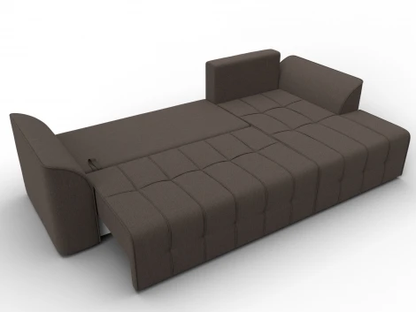 Диван угловой Лига-113 угол правый (ДСП,Рогожка/Коричневый) Лига Диванов 136703