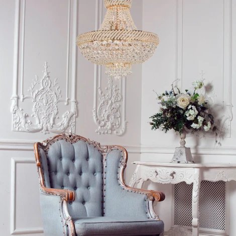 Подвесная люстра Arti Lampadari Palermo E 1.5.45.600 G (220V, хрусталь)