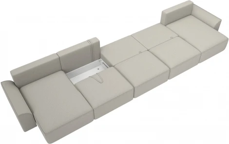 Диван п-образный Лига-048 НПБ МегаЛонг Лига Диванов (Рогожка) арт.128314