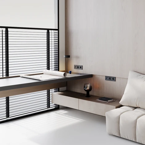 Розетка двойная Ethernet RJ-45 (черный матовый) Voltum S70 VLS060208