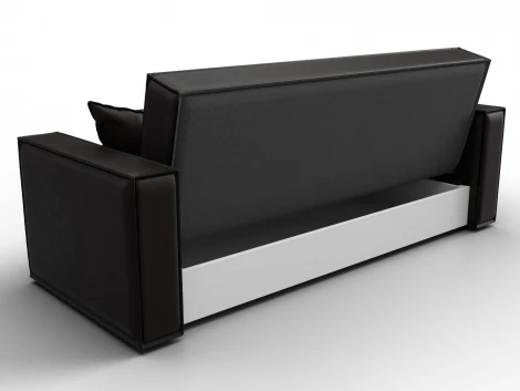 Диван-книжка Куба (ДСП,ЛДСП/Пластик/Экокожа/Коричневый) Лига Диванов 127450