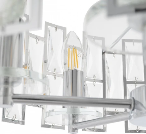 Потолочная люстра хрустальная на штанге Arte Milano Sorrento-4209 374209/6/80/470 CR (220V)