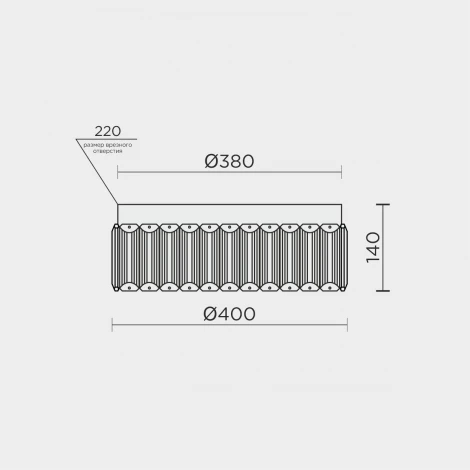 Потолочный светильник светодиодный хрустальный с регулировкой цветовой температуры Modelux ML.2305.400 CR