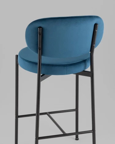 Стул полубарный Бриф VD велюр синий Stool Group УТ000042506