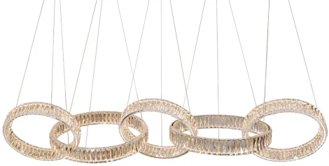 Подвесной светильник Newport 8240 8245/S chrome (LED, 220V, хрусталь, на тросе, кольцо)