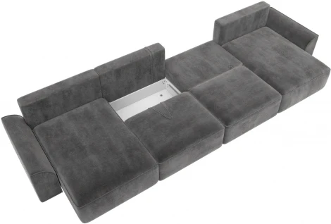 Диван п-образный Лига-048 НПБ лонг Лига Диванов (Велюр) арт.128357