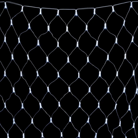 Светодиодная Сеть с Колпачком 2 x 2 м Белая 220В, 256 LED, Провод Прозрачный ПВХ, IP65