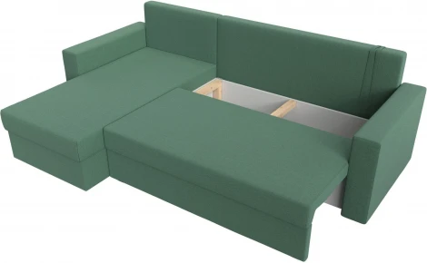 Диван угловой Траумберг Лайт левый угол (Зеленый/Рогожка) Лига Диванов арт.121141L