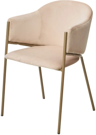 Стул ДИЛЛ, цвет H-06 Бежевый, велюр / шампань каркас М-City (арт.688M05850)
