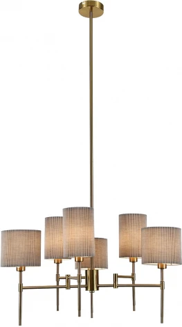 Потолочная люстра на штанге (13033/6R Brass) Indigo Plisse V000536 (220V)