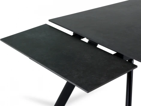 Раскладной обеденный стол Bronte ОГОГО Обстановочка! (Керамика/Черный) арт.926803