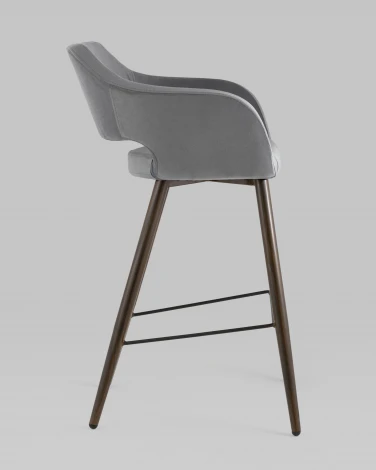Стул барный Stool Group Саймон велюр тёмно-серый УТ000025180