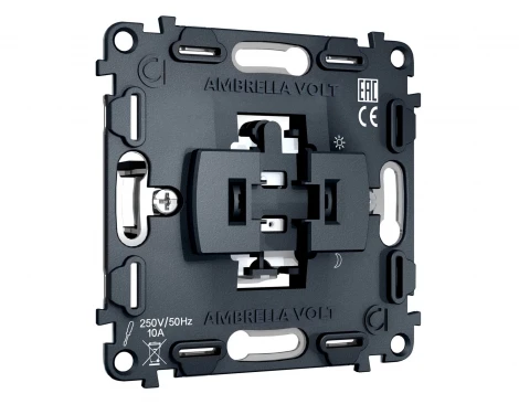 Механизм 1-клавишного выключателя с самовозвратом 10A-250V Ambrella Volt QUANT VM113