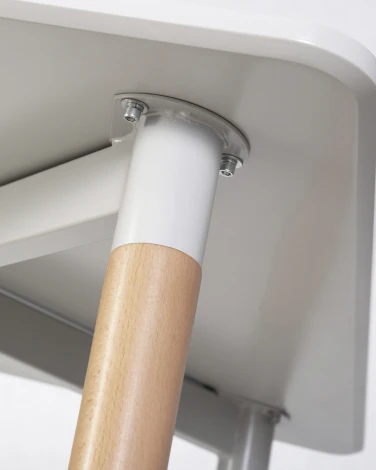 Стол обеденный SERRA (ножки светлый бук, столешница светло-серая)