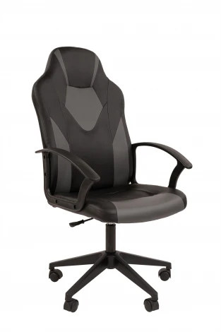 Кресло Стандарт СТ-17 Гейм Россия экопремиум черн/серый