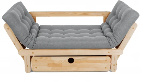 Кушетка Arsko Сламбер BOX сосна серая рогожка