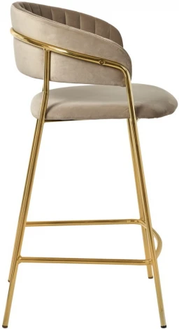 Комплект из 2-х стульев Bradexhome полубарных Turin латте с золотыми ножками