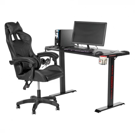 Компьютерный стол Epic 120х60х75 с LED подсветкой, подстаканником, крючком для наушников