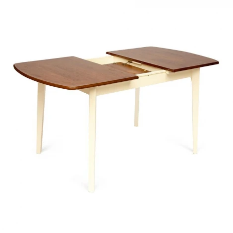 Стол ROBERTO (mod. EHR3248R+12 H4) rustic oak+cream (дуб+кремовый) (дерево гевея/мдф)