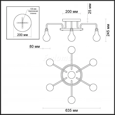 Потолочная люстра Odeon Light Alonzo 3983/7C