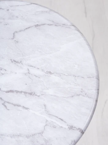 Стол приставной МеталлАрт М015 белый мрамор/золото Mebelik 009778