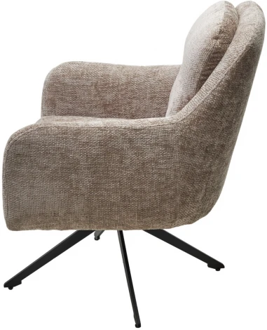 Кресло поворотное M-City SHADE 360 град., ткань HAGA30, цвет светло-бежевый / черный каркас