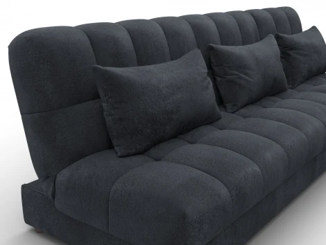 Диван угловой Лига-116 НПБ угол правый (ДСП,ЛДСП,Велюр/Темно-серый) Лига Диванов 136950