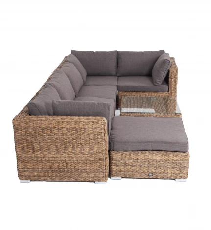 "Лунго" трансформирующаяся лаунж-зона из искусственного ротанга (гиацинт), цвет соломенный 4SIS арт.УТ-00003268