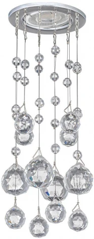 Встраиваемый светильник хрустальный Dio D'Arte Osimo Nickel GU10.5.14.8.204 N