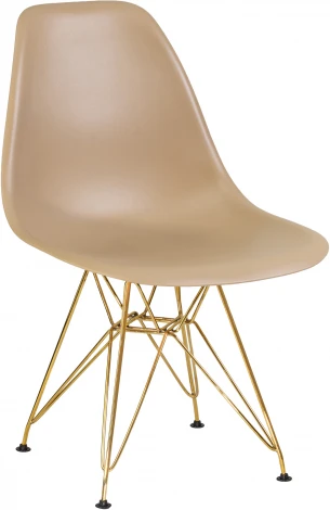 Стул обеденный DSR (ножки золотые, цвет бежевый (GR-03))