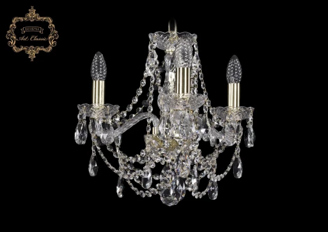Подвесная люстра Art Classic 11.25 11.25.3.141.Gd.Sp (220V, хрусталь, на цепи, подсвечник, свеча)