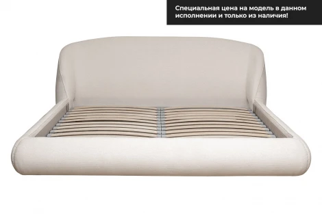 Кровать Palazzo 180 без мех.шенилл экрю Natur Ecru 215*240*90см Garda Decor