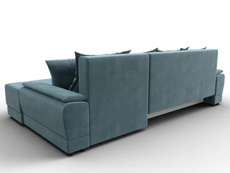 Диван угловой Лига-119 угол правый (ДСП,Брус,Фанера,ЛДС,Велюр/Бирюзовый) Лига Диванов 137090