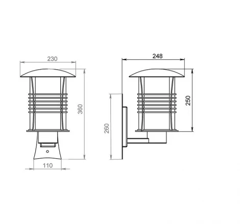 Настенный фонарь уличный Русские фонари Бордо 180-13/b-03 (220V, ковка, IP54)