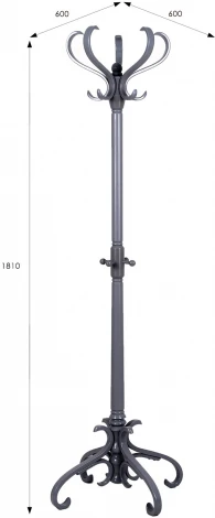 Вешалка напольная В 2Н серый от фабрики Mebelik