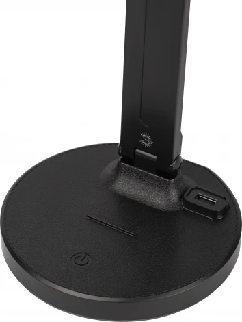 Офисная настольная лампа светодиодная складываемая с USB-портом регулировкой цветовой температуры и яркости зарядка от USB ЭРА NLED-511-6W-BK (сенсорный выключатель)
