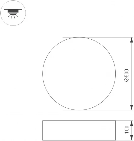 Потолочный светильник круглый SP-TOR-PILL-PRISM-R500-35W Warm3000 (WH, 100 deg, 230V) (Arlight, IP20 Металл) 022108(3) (LED)