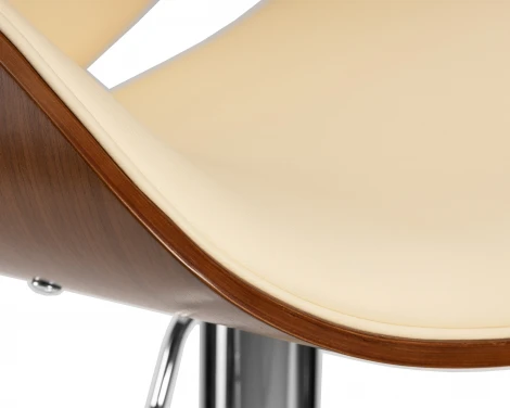 Набор 2 шт стул барный DOBRIN KARTER (коричневое дерево, кремовый)