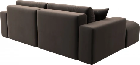 Диван угловой Лига-036 НПБ Классик левый угол (Коричневый/Велюр) Лига Диванов арт.121377L