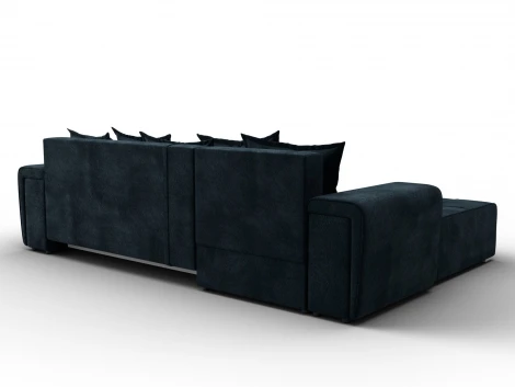 Диван угловой Лига-121 левый угол (ДСП,Брус,Велюр/Графит) Лига Диванов 137354L