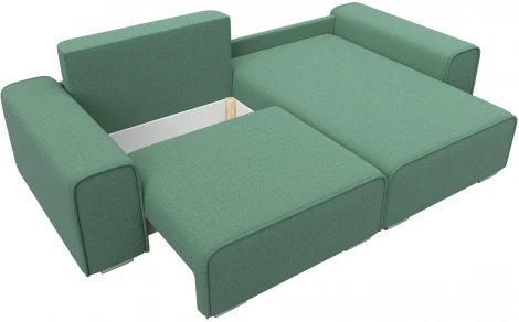Диван угловой Лига-029 правый угол (Зеленый/Рогожка) Лига Диванов арт.121934