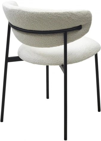 Стул M-City ЛЕОНАРДО Soul 000 Белый, букле / черный каркас