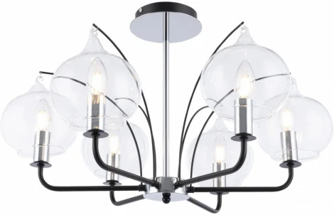 Потолочная люстра на штанге Arte Milano Napoli-321007 321007/6 BK.CR (220V)