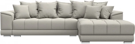 Диван угловой НордСтар правый угол (Бежевый/Рогожка) Лига Диванов арт.122927