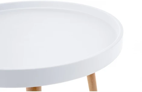 Журнальный столик Woodville Hof 50х45 white / wood 15568
