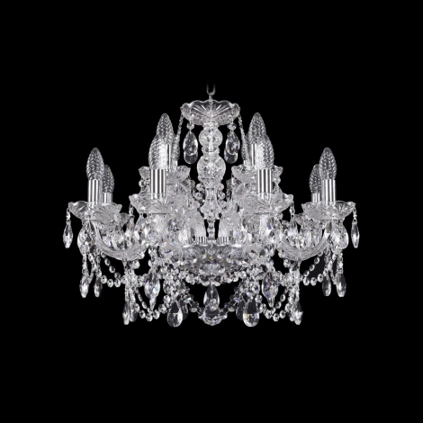 Подвесная люстра Bohemia 1411 1411/8+4/195/Ni